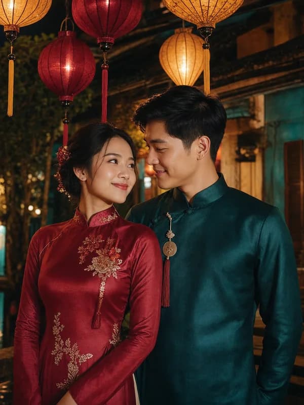 Ảnh minh họa mẫu thiệp Mộc Lantern Night
