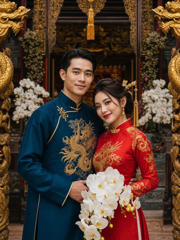 Ảnh minh họa mẫu thiệp Mộc Song Long