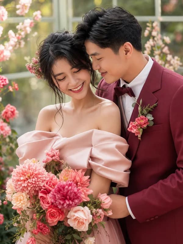 Ảnh minh họa mẫu thiệp Mộc Hoa Tình